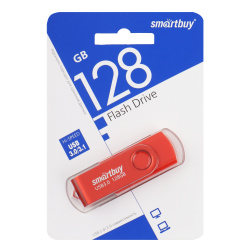 Флеш-память USB 128 Gb Smartbuy Twist Red (SB128GB3TWR) USB 3.0