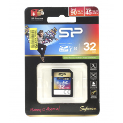 Карта памяти SDHC Card 32Gb Superior, Class 10, UHS-I 90 MB/s Silicon Power