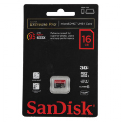 Карта памяти microSDHC 16GB Class10 UHS-1 Extreme Pro SanDisk