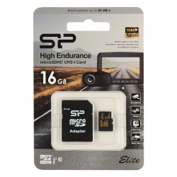 Карта памяти microSDHC Card (T-Flash) 16Gb класс 10 UHS-I U1 Silicon Power Elite Gold 85MB/s (SD адаптер)
