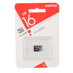 Карта памяти microSDHC 16GB Class10 SmartBuy
