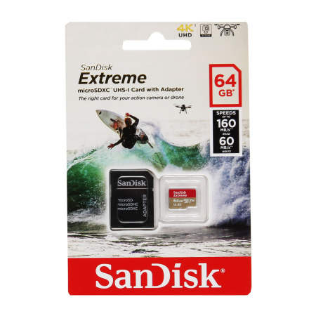 Карта памяти sandisk microsdxc uhs i u3 extreme 128 гб