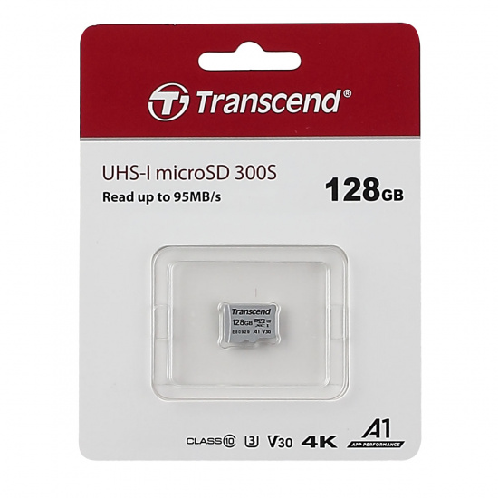 Карта памяти microSDXC 128GB Class 10 UHS-I U3  V30  A1  (без адаптера) Transcend