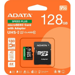 Карта памяти microSDXC 128GB Class 10 UHS-I A2 U3 V30S 180/160 MB/s A-DATA (SD адаптер)