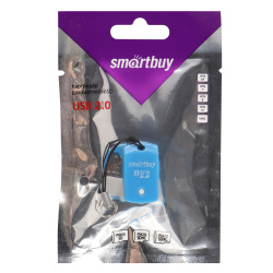 Картридер SmartBuy SBR-706-B USB 2.0 - MicroSD, голубой (SBR-706-B)