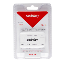 Картридер SmartBuy SBRH-750-W белый + концентратор