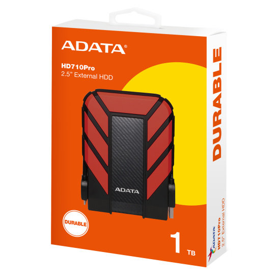 Внешний жёсткий диск A-DATA 1Tb  HD710  USB 3.2 красный