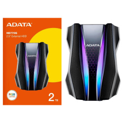 Внешний жёсткий диск A-DATA 2Tb  HD770G AHD770G-2TU32G1-CBK USB 3.2 черный