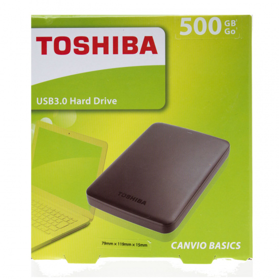 Внешний жёсткий диск Toshiba 500Gb HDTB305EK3AA 2,5' STOR.E Canvio USB 3.1 Black