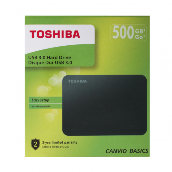 Внешний жёсткий диск Toshiba 500Gb HDTB405EK3AA 2,5' Canvio USB 3.0 Black