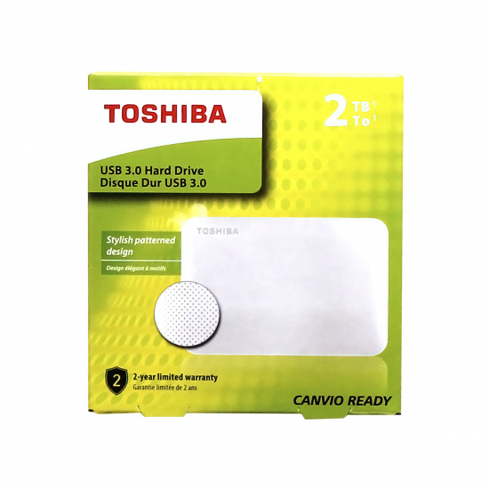 Внешний жёсткий диск Toshiba 2Tb HDTP220EW3CA 2,5" Canvio Ready 2.5" белый