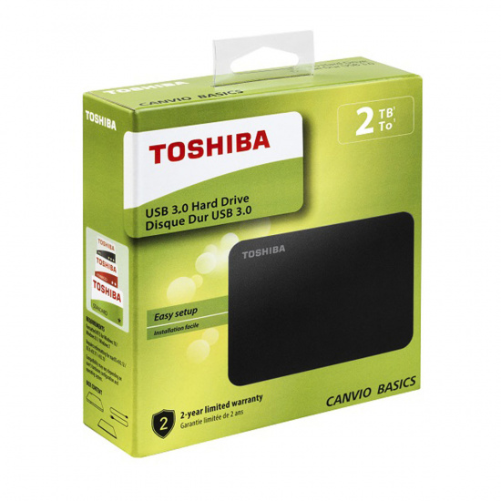 Внешний жёсткий диск Toshiba 2Tb HDTB420EK3AA Canvio Basics USB 3.1 2.5" черный