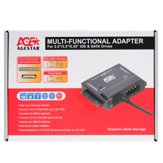 Адаптер-переходник AgeStar FUBCP для 2.5" и 3.5" дисков