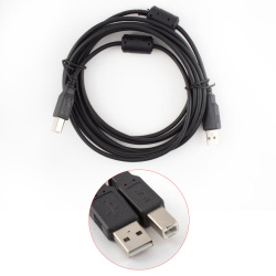 Кабель USB 2.0 A-B 3,0 метра Sven, покрытие "Gold flash", 2 ферритовых кольца