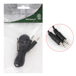 Кабель аудио Jack 3.5 мм вилка/вилка 1,0м, Ningbo, JAAC002-1 AUX (841240)