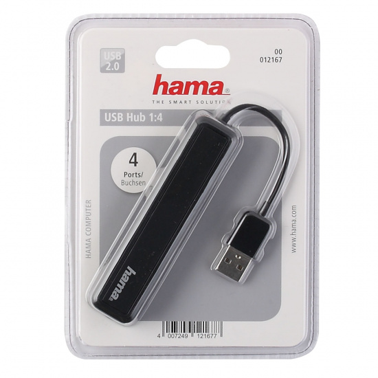Концентратор USB 2.0 HAMA 4 порта (Н-12167)