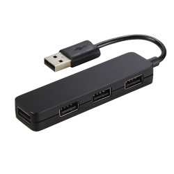 Концентратор USB 2.0 HAMA 4 порта Slim черный (Н-12324)