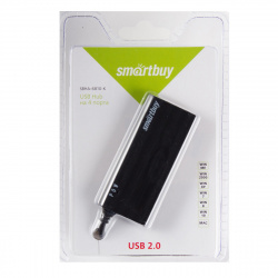 Разветвитель USB Smart Buy 4 порта USB 2.0, черный SBHA-6810-K