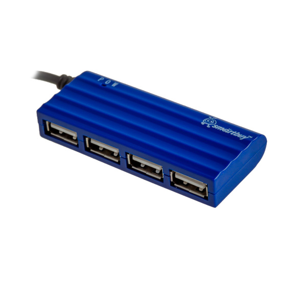 Разветвитель USB, SmartBuy, 4 порта USB 2.0, голубой, SBHA-6810-B