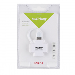Разветвитель USB Smart Buy 4 порта USB 2.0, белый SBHA-6900-W