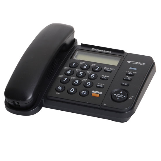 Телефон Panasonic KX-TS 2358 RUВ черный (АОН, ЖК, спикерфон)