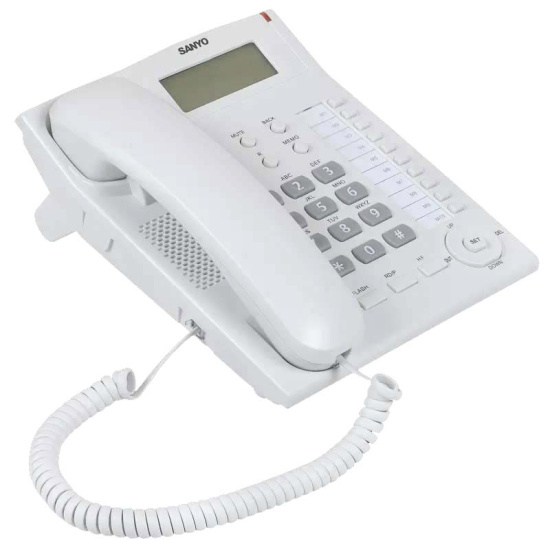 Телефон Sanyo RA-S517W белый, ЖК-дисплей, спикерфон, АОН