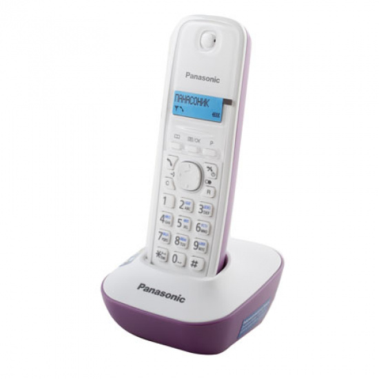 Радио телефон Panasonic KX-TG 1611 RUF (AОН, подсветка, будил, поиск трубки)