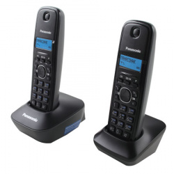 Радио телефон Panasonic KX-TG 1612 RUН (2 трубки, АОН, подсветка, будил, поиск трубки)