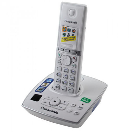 Радио телефон Panasonic KX-TG 8061 RUW (цв. дисплей, АОН, а/о, подсветка, полифон.резервное питание)