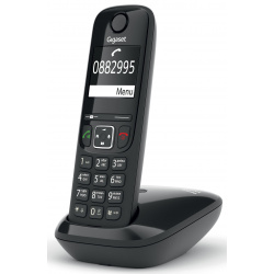 Радио телефон Gigaset AS690 RUS черный (AОН, подсветка, спикерфон)