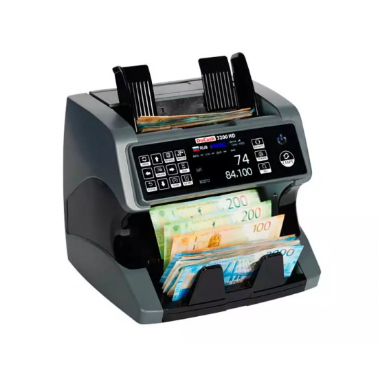 Счетчик банкнот DoCash 3200 HD (800/1200/1500 банкнот/минута,  ИК, магнитная, по размеру, по оптической плотности, CIS-сканер)
