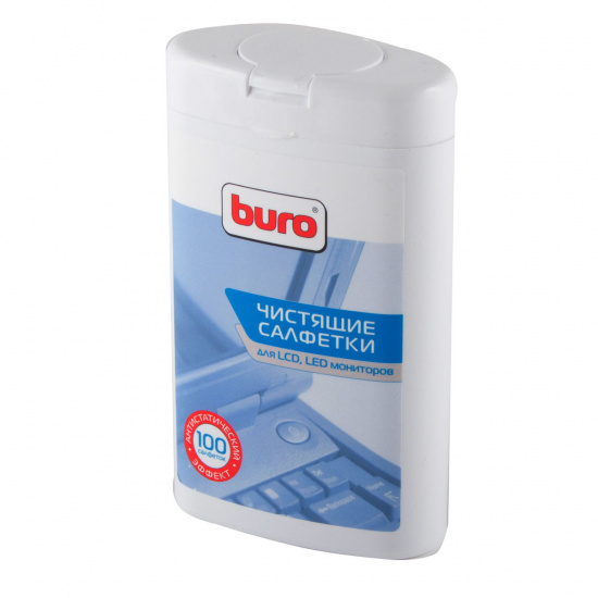 Туба с чистящими салфетками BURO для LCD,TFT-мониторов BU-tft (100 шт.) 817436