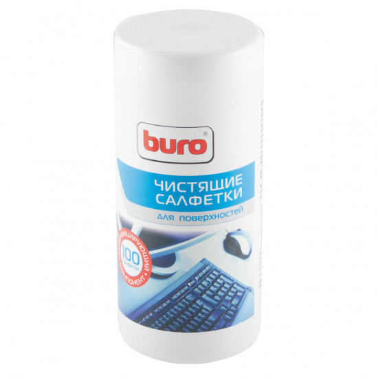 Туба с чистящими салфетками BURO для поверхностей (100 шт.) BU-TSURFACE