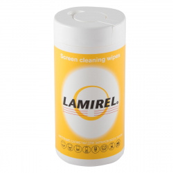 Туба с чистящими салфетками Lamirel для экранов всех видов (100 шт.) LA-11440