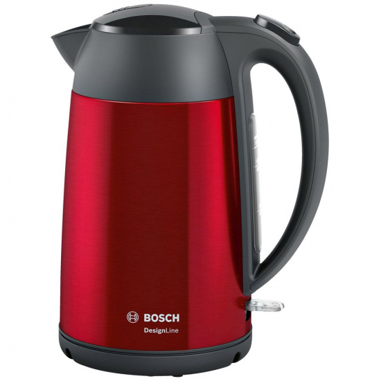 Чайник электрический Bosch TWK3P424 металл, красный (1,7л./2400 Вт/диск)
