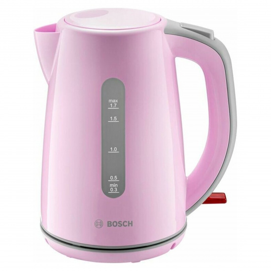 Чайник электрический Bosch TWK 7500 розовый/серый (1,7л./2200 Вт/диск)