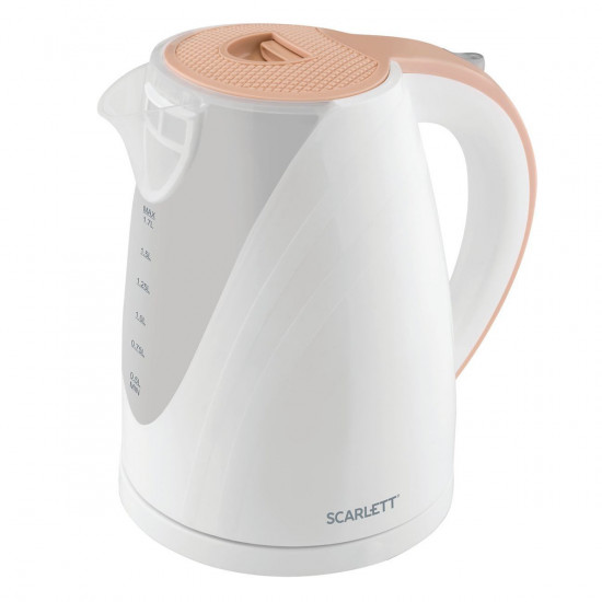 Чайник электрический Scarlett SC-ЕК18Р43 белый/бежевый (1,7л./2200Вт)