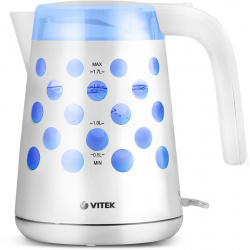 Чайник электрический Vitek 7048-1 пластик (1.7 л/2200Вт/диск)