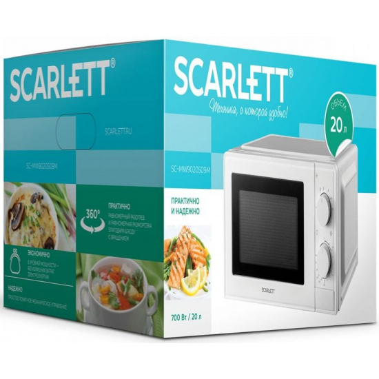 Микроволновая печь Scarlett SC-MW9020S09M (20л. 700Вт, белый)