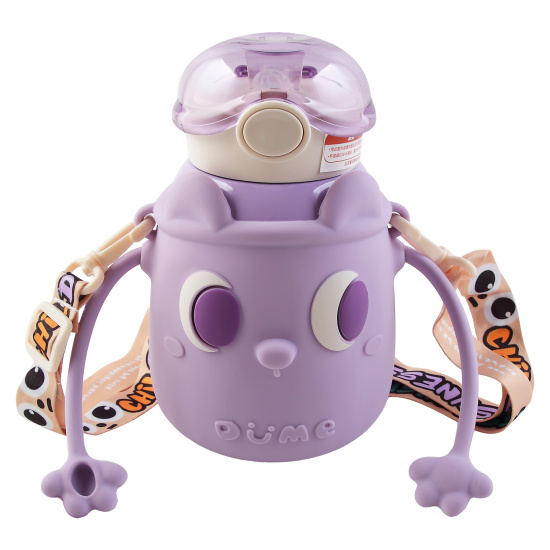 Термос стальной, 500 мл, колба сталь нержавеющая, съемный чехол, наклейки, 4 вида, Глазастик, КОКОС, 253526