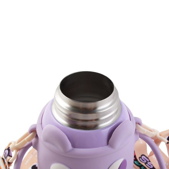 Термос стальной, 500 мл, колба сталь нержавеющая, съемный чехол, наклейки, 4 вида, Глазастик, КОКОС, 253526