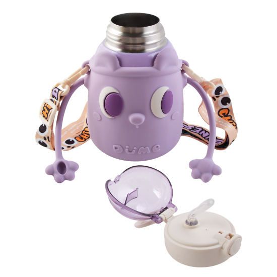 Термос стальной, 500 мл, колба сталь нержавеющая, съемный чехол, наклейки, 4 вида, Глазастик, КОКОС, 253526