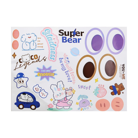 Термос стальной, 500 мл, колба сталь нержавеющая, съемный чехол, наклейки, 4 вида, Глазастик, КОКОС, 253526