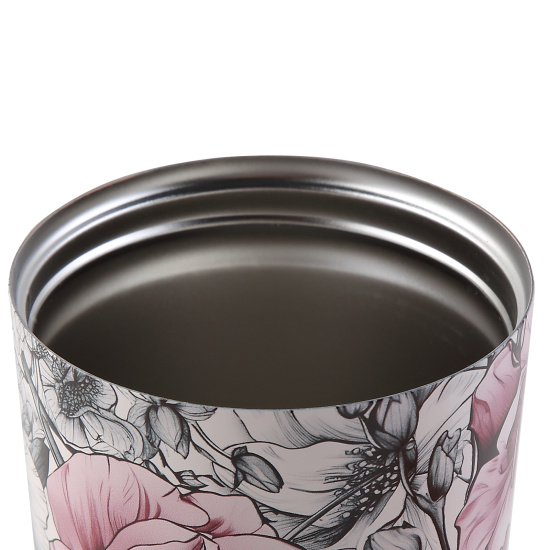 Термокружка, сталь, с рисунком, термопечать, трубочка, 530 мл, Цветочный шик, FIORENZO, 253159