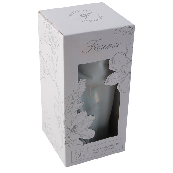 Термокружка, сталь, с рисунком, термопечать, трубочка, 530 мл, Тропические листья, FIORENZO, 253161