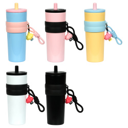 Термокружка, сталь, силиконовая вставка, брелок, 700 мл, 5 видов, Enjoy, КОКОС, 253530