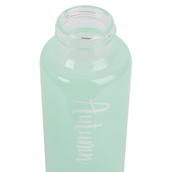Бутылка стекло, 420 мл, ремешок текстильный, цвет зеленый Seasons КОКОС 216234-2 LIUDUO