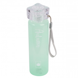 Бутылка стекло, 420 мл, ремешок текстильный, цвет зеленый Seasons КОКОС 216234-2 LIUDUO
