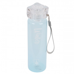 Бутылка стекло, 420 мл, ремешок текстильный, цвет голубой Seasons КОКОС 216234-3 LIUDUO