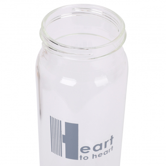 Бутылка стекло, 520 мл, ремешок текстильный, цвет прозрачный/серый КОКОС 216227-1 DAILY EXPENSE
